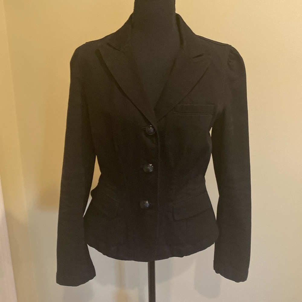 Ralph Lauren Lauren Jeans Company size M women’s black jean blazer. Gently worn